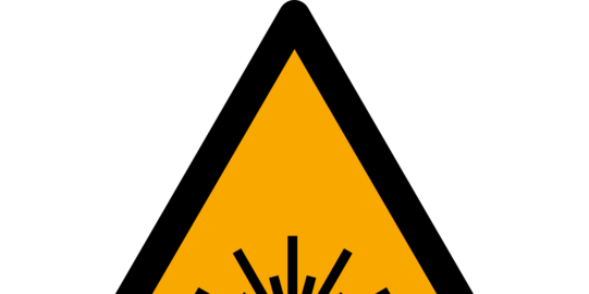 Warnung vor Laserstrahl Symbol