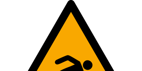 Warnung Hindernisse am Boden Symbol
