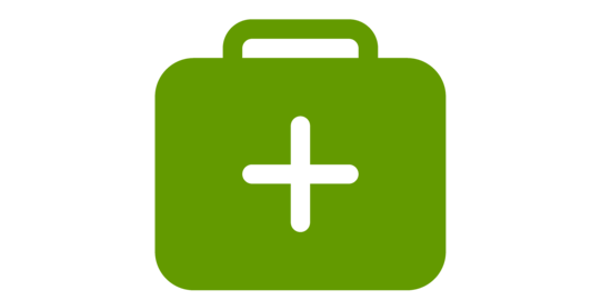 Medikamentenkoffer grünes Medikamentenkoffer Icon